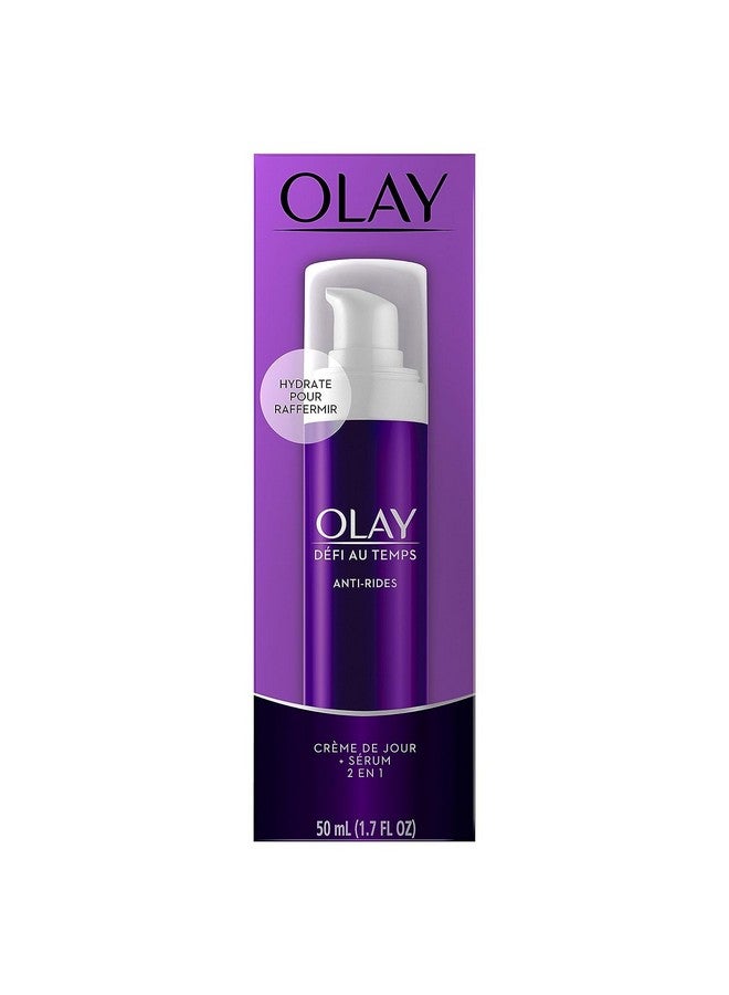 Olay Face Serum by Age Defying Anti-Wrinkle 2-in-1 Day Cream Plus Face Serum, Aloe Vera, 1.7 Fl Oz - Image 2