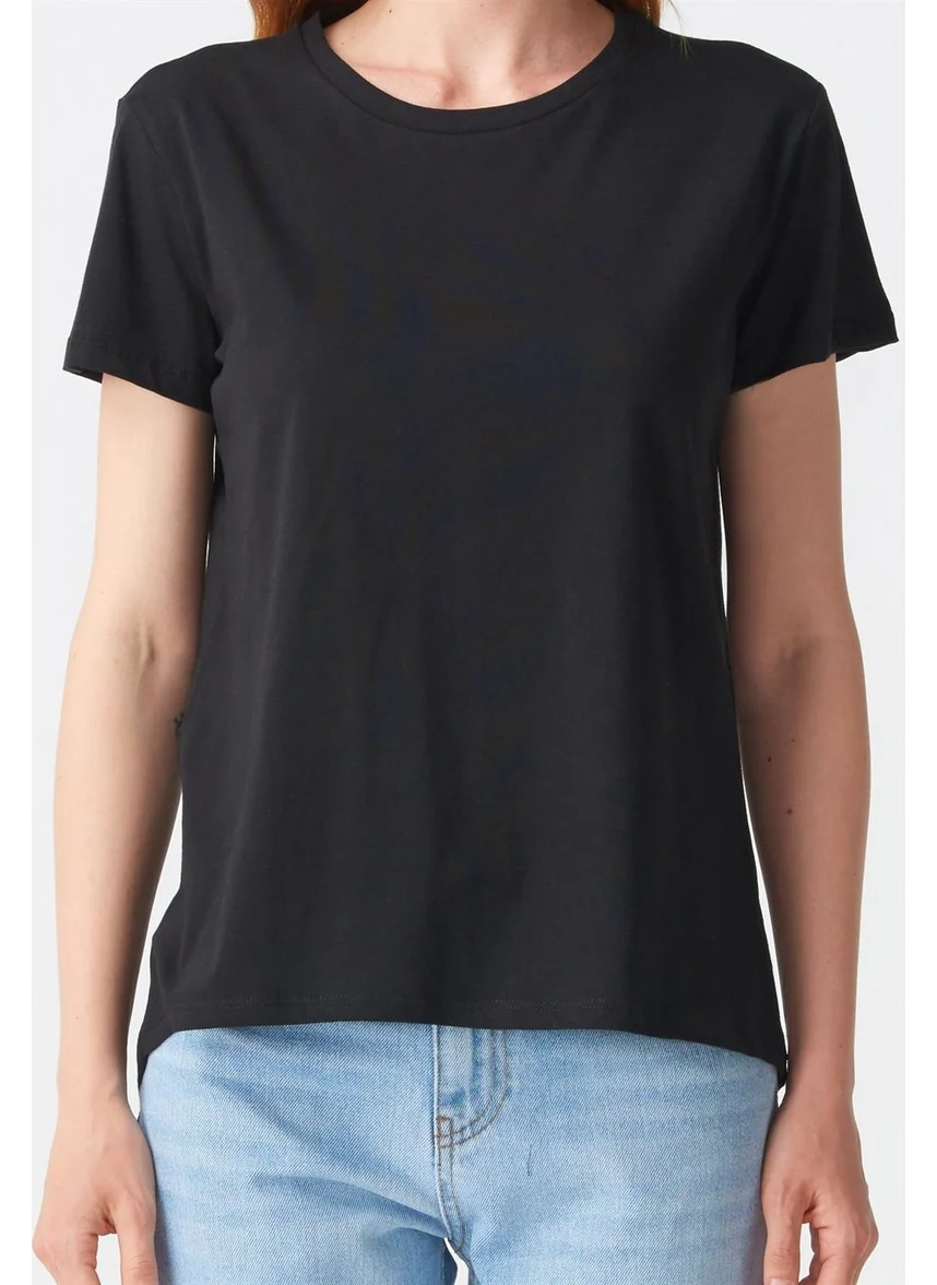 ديلفين 3471 Crew Neck Basic T-Shirt-Black