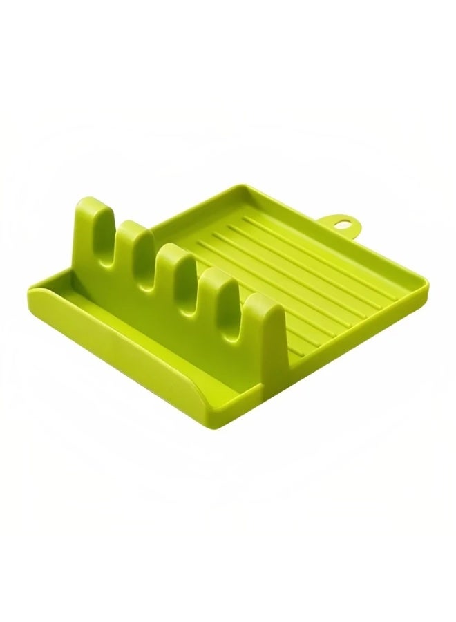 Plastic Kitchen Spoon & Utensil Organizer – Compact Countertop Storage Holder for Spoons, Forks, and Cutlery – Durable & Easy to Clean – Yellow  - Image 1