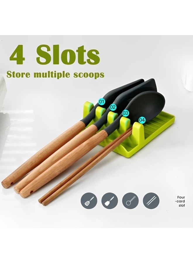 Plastic Kitchen Spoon & Utensil Organizer – Compact Countertop Storage Holder for Spoons, Forks, and Cutlery – Durable & Easy to Clean – Yellow  - Image 3
