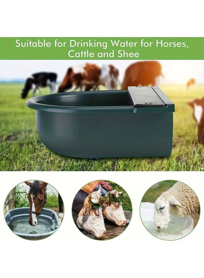 1.06 Gallon Automatic Gravity Fed Pet Water Dispenser Bowl In Green Heavy Duty ABS Resin Battery Free Easy Fill Spill Proof Design Spill Resistant Raised Feeder System For Dogs Cats Horses Modern Automatic Water Dispenser For Large Pets Durable Hygienic Waterer For Home Travel Holidays - Image 5