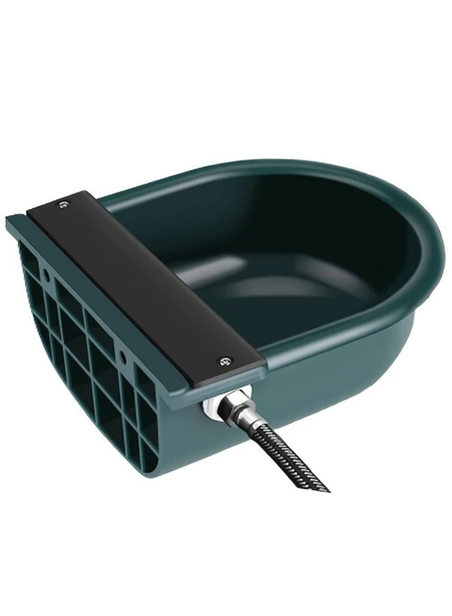 1.06 Gallon Automatic Gravity Fed Pet Water Dispenser Bowl In Green Heavy Duty ABS Resin Battery Free Easy Fill Spill Proof Design Spill Resistant Raised Feeder System For Dogs Cats Horses Modern Automatic Water Dispenser For Large Pets Durable Hygienic Waterer For Home Travel Holidays - Image 1