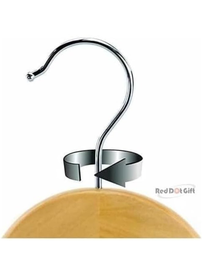 Red Dot Gift Wooden Hanger 16 Pack Wooden Suit Hanger Cloth Hangers Wooden Clothes Hanger Smooth Finish Wooden Coat Hanger Premium Wooden Hangers for Clothes Dress Suit (Natural,16) - Image 3