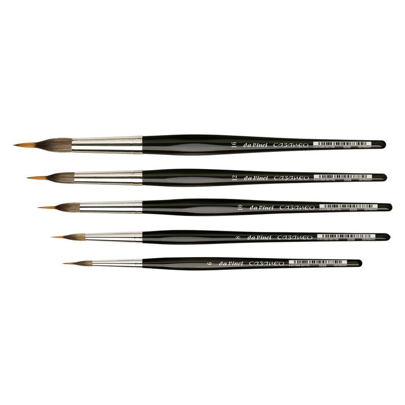 da Vinci Watercolor Series 5599 Size 6 - Inlaid Liner - Casaneo New Wave Synthetics - Vegan - Made in Germany, (Model: 5599-6) - Image 5