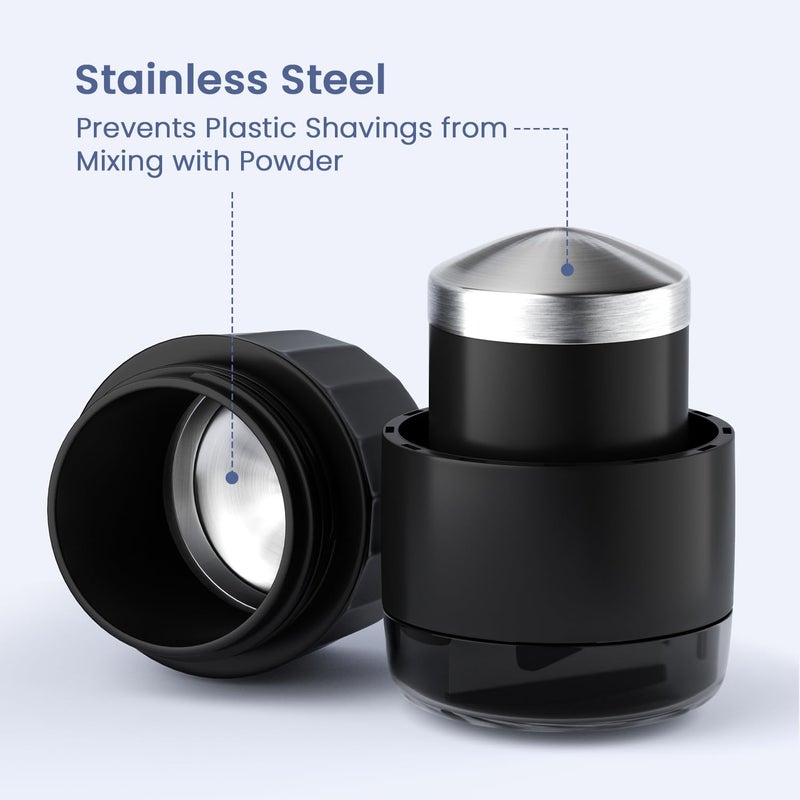 Renmingfed â€‹â€‹Renmingfed 3-in-1 Pill Crusher Pills Grinder, Pill Crushers Fine Powder with Stainless Steel Grinding Pestle, Pills Grinders for Elderly and Pets with Tablet Cutter and Storage (Brush Included) - Image 2