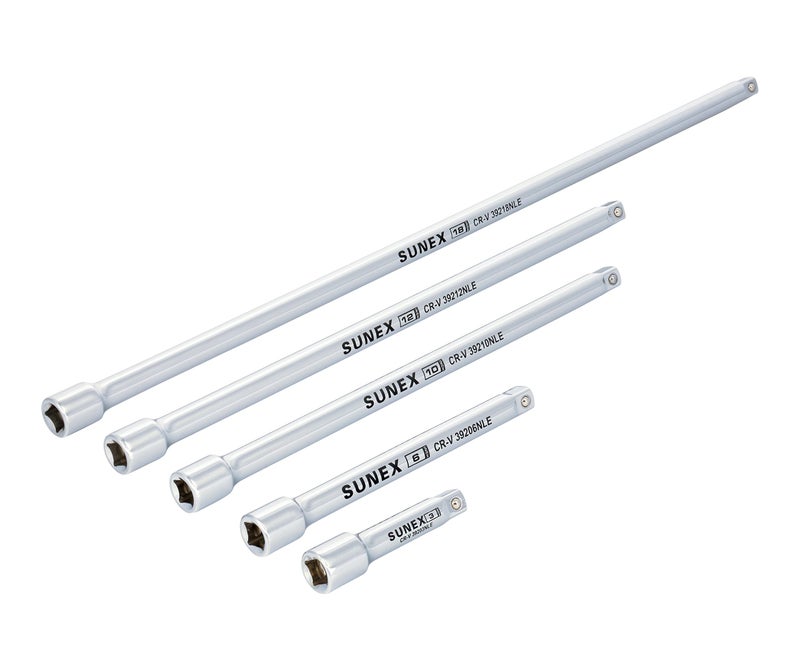 Sunex Tools 5Piece 3/8" Drive Chrome Standard Extension Set - Image 2