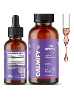 Magnesium Citrate Liquid - Magnesium Supplements for Kids - Sugar & Gluten Free Liquid Magnesium for Toddlers with Chamomile, Passion Flower Supplement - Magnesium Calm for Kids & Adults - 30 Servings