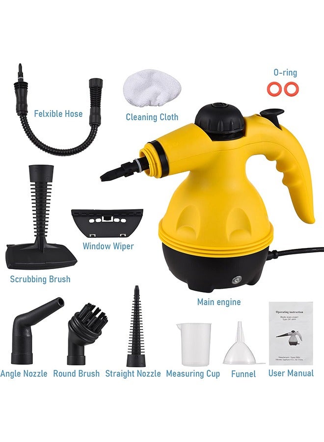 MIXDE Portable Handheld Steam Cleaner 1000w Multifunctional High Temperature With 9 Pieces Accessories Suitable For Kitchen Sofa Bathroom Window - Image 3