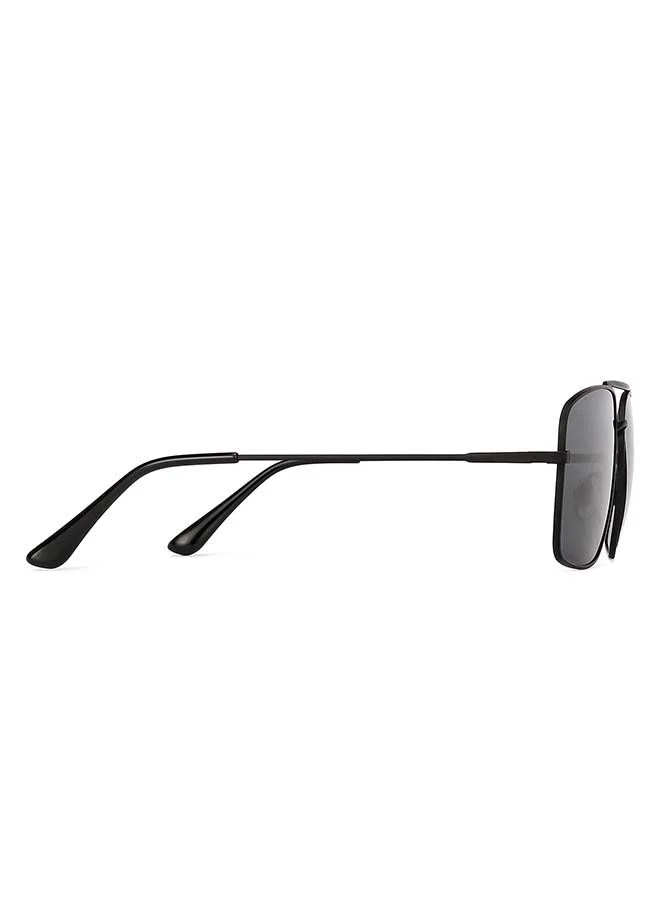 VINCENT CHASE Vintage Full Rim Square Frame Polarized & UV Protected Sunglasses VC S13716 - 60mm - Black