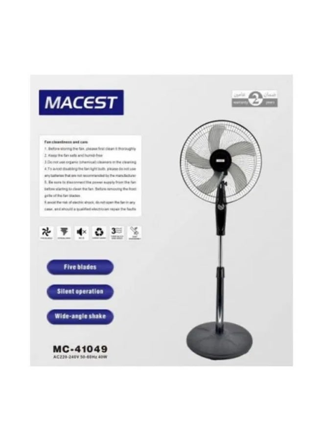 MACEST Vertical 40W 3 Speed Floor Standing Fan
