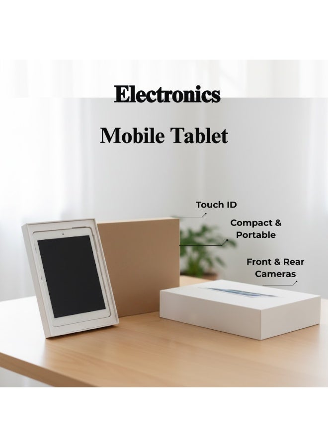 SNH Compact Tablet PC with Touch ID Fingerprint Security | Portable Handheld WiFi Tab with Front & Rear Cameras for Kids, Students, & Work | Android IPAD Alternative for Media & Browsing - Image 1