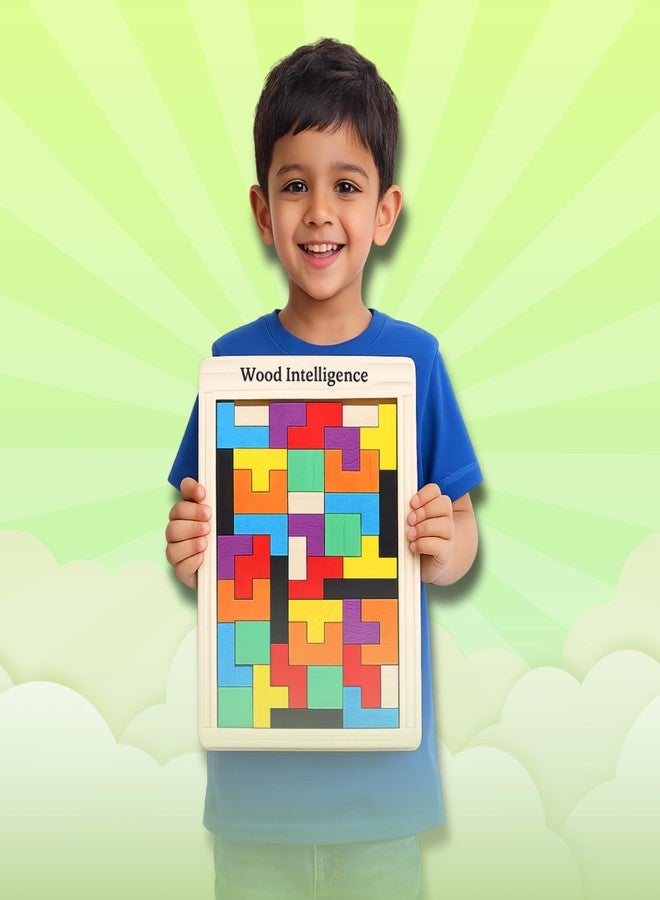 Wishluck Wooden Blocks Puzzles for Kids Adults Wood Intelligence Puzzle for Kids - Image 1
