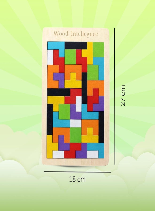 Wishluck Wooden Blocks Puzzles for Kids Adults Wood Intelligence Puzzle for Kids - Image 3