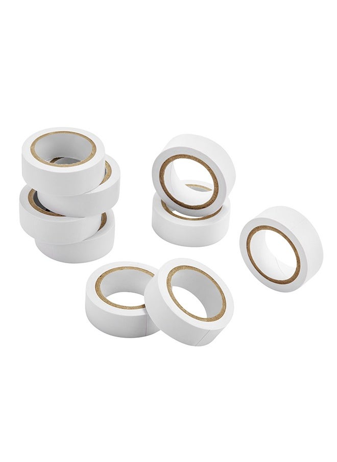 LAWAZIM - Snail Electrical Tape-9 Piece White-Moisture Heat Abrasion Resistant Vinyl Tape with Strong Adhesive-for Electrical Insulation Wire Splicing Cable Bundling Home Improvement and Industrial Applications - Image 1