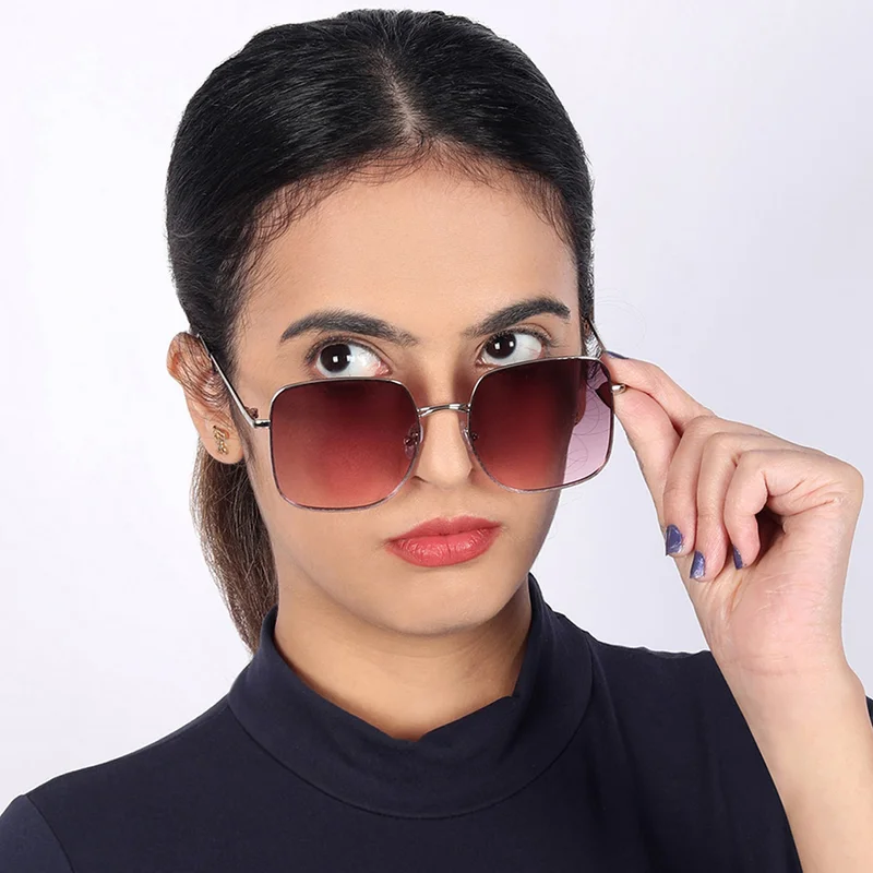 Woggles Latest & Stylish UV Protected Ray Purple Square Sunglasses for Men & Women