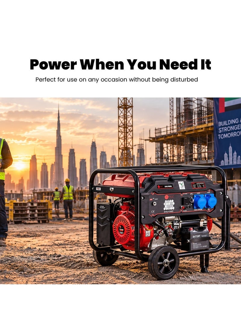 AFRA Petrol Generator 8500W, 8KW Rated 8.5KW Max Output Gasoline Generator, 458cc 4 Stroke Engine, Electric Start, Heavy Duty Backup Generator for Home, Farm & Construction, 1 Year Warranty, AFT-8500 - Image 4