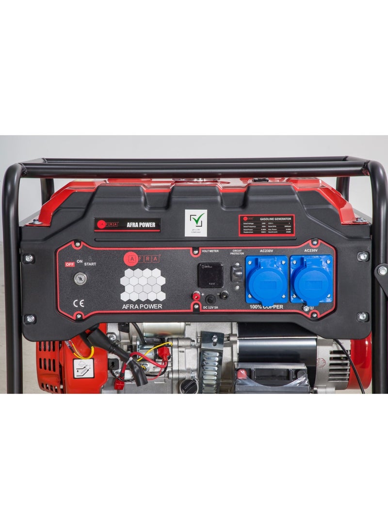 AFRA Petrol Generator 8500W, 8KW Rated 8.5KW Max Output Gasoline Generator, 458cc 4 Stroke Engine, Electric Start, Heavy Duty Backup Generator for Home, Farm & Construction, 1 Year Warranty, AFT-8500 - Image 3