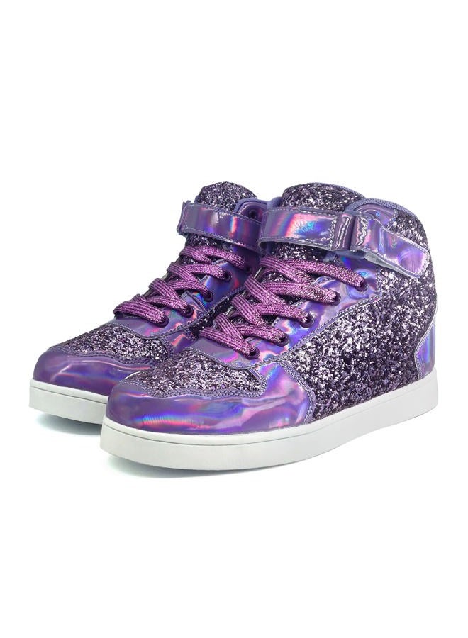 Wooowyet Glitter Shoes for Kids High Top Sparkle Sequins Sneakers for Boys Girls Gift Party Birthday Christmas Hallowmas - Image 3