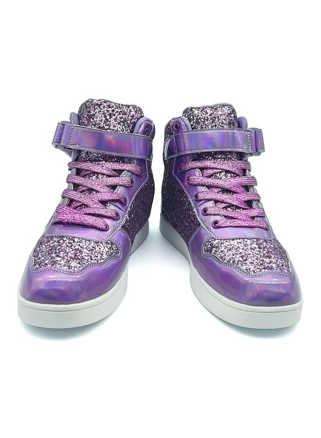 Wooowyet Glitter Shoes for Kids High Top Sparkle Sequins Sneakers for Boys Girls Gift Party Birthday Christmas Hallowmas - Image 2