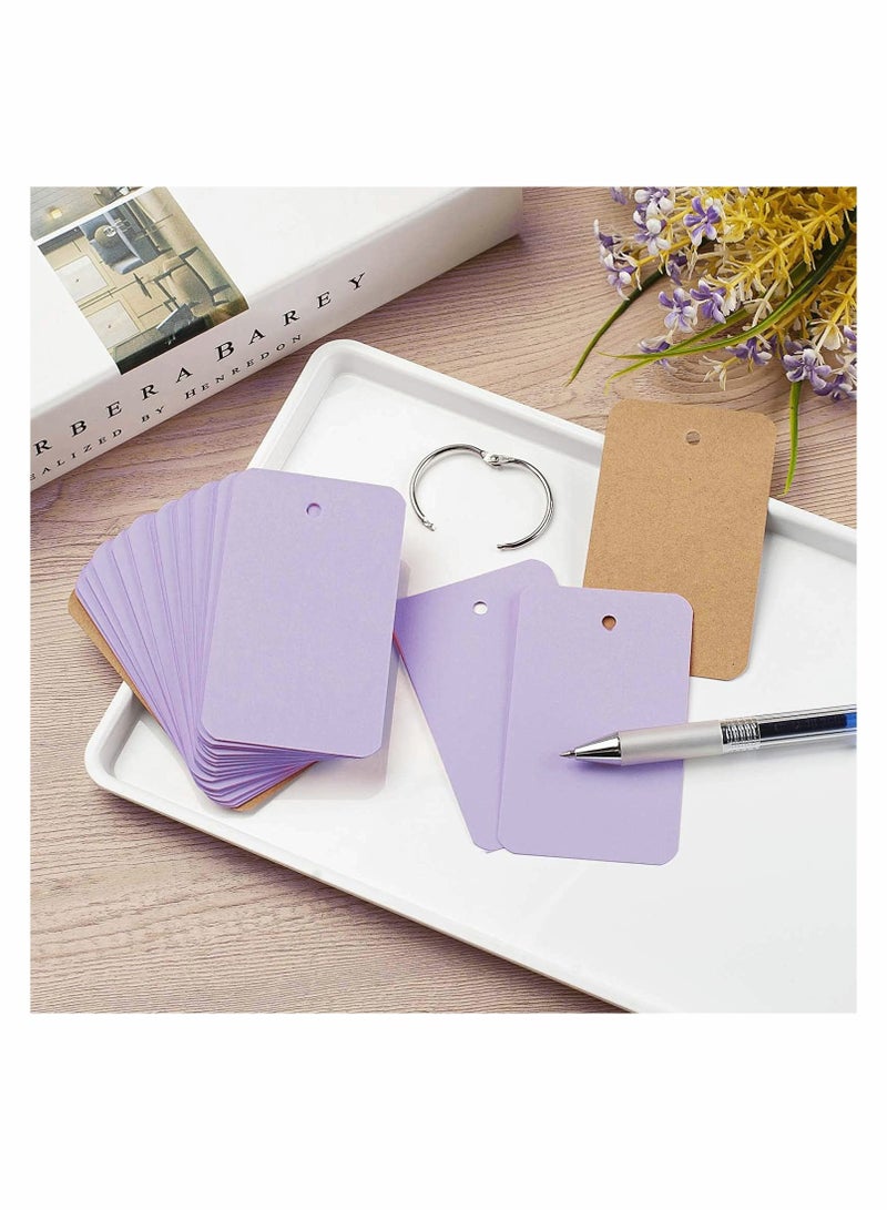 Mini Colored Index Cards with Ring Heavyweight Kraft Paper for Studying 8 Pack - Image 4