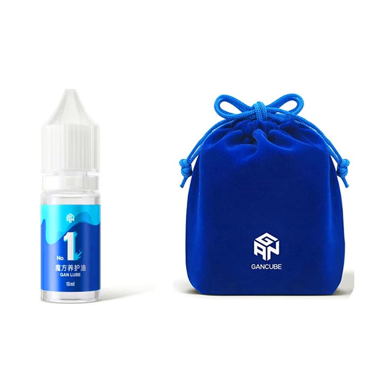 Cuberspeed Gan Blue Cube Bag & Gan Cube Lube Professional Speed Cube Lube Lubricant Oil 10ML - Image 1