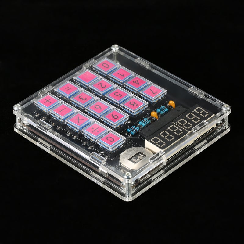 DIY MCU Calculator Kit Digital Tube Calculator with Transparent Case - Image 2
