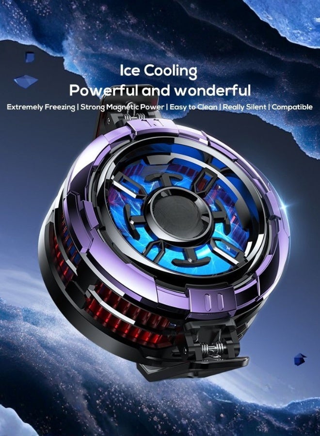 مبرد هاتف محمول مغناطيسي شبه موصل - مروحة تبريد بيلتير سريعة للألعاب والبث ومدونات الفيديو	منع ارتفاع درجة الحرارة الشامل - Image 2