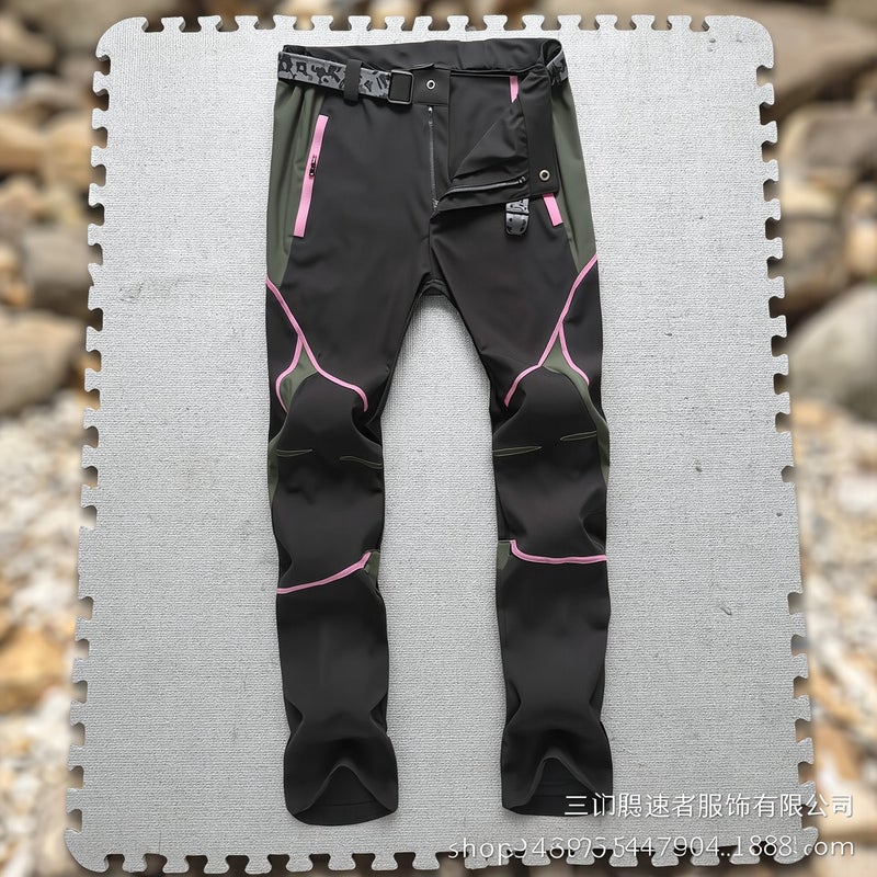 Womens Quick Dry Pants for Hiking Camping Travel Jogging Casual Wear Wine Red S - Image 3