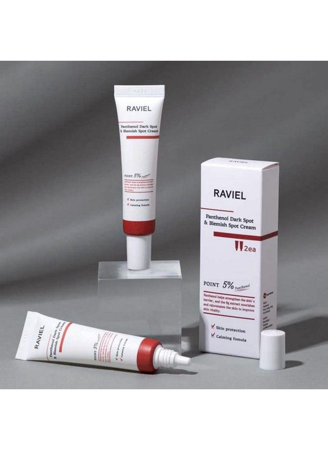RAVIEL - Panthenol Dark Spot & Blemish Care Spot Cream Intensive Spot Treatment Deep Hydration Brightening Anti Aging Shea Butter Fig Fruit Extract (0.5 Fl Oz X 2) - Image 1
