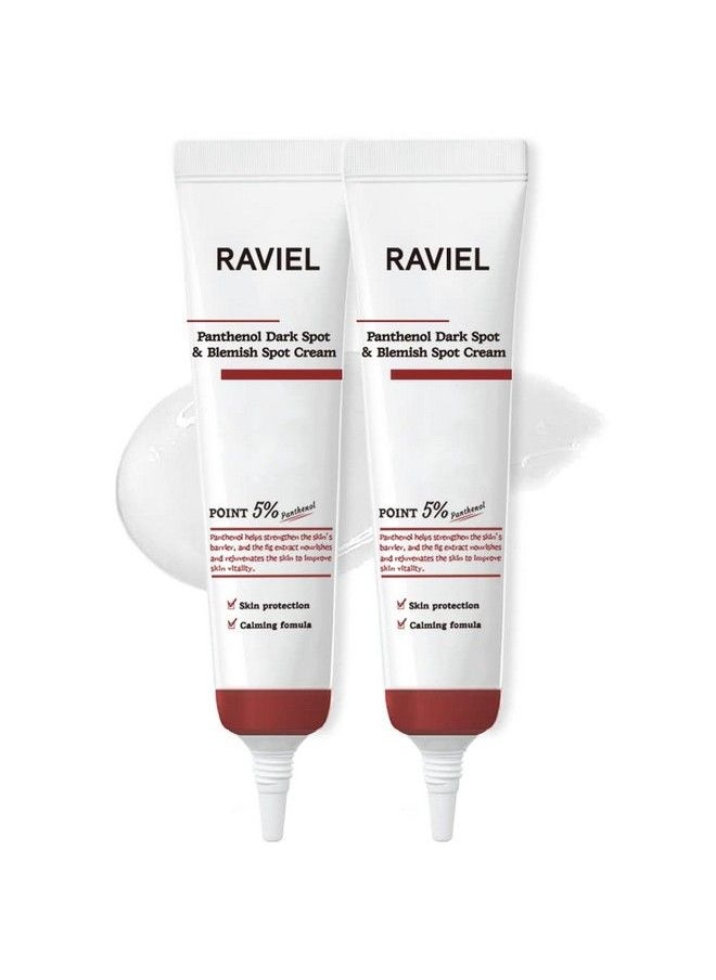RAVIEL - Panthenol Dark Spot & Blemish Care Spot Cream Intensive Spot Treatment Deep Hydration Brightening Anti Aging Shea Butter Fig Fruit Extract (0.5 Fl Oz X 2) - Image 1