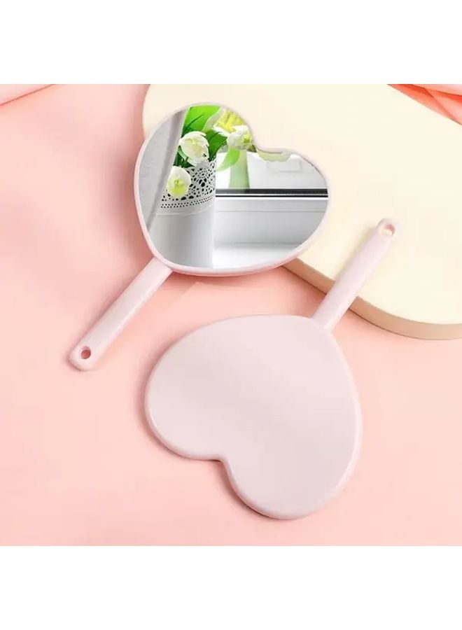 12pcs Pink Heart Shaped Hand Mirror 4 53in Travel Makeup Mirror For Ladies - Image 3