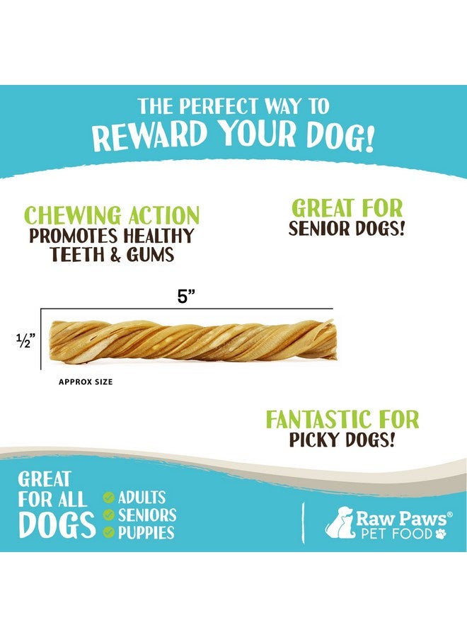 Raw Paws Beef Tripe Twists For Dogs  5 Inch, 5Pack  Packed In Usa  FreeRange Green Tripe Sticks For Dogs  OdorFree, Crunchy Tripe Dog Treats  AllNatural Green Beef Tripe Sticks Chews - Image 3