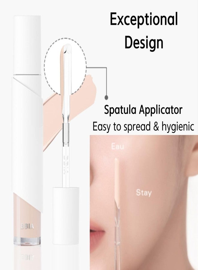 BBI@ BBIA BBIA EAU Stay Concealer - All Day Fitting Natural Coverage Liquid Concealer, Spatula Applicator Tip, Comfortable Lightweight & Longlating, High Fitting, Vegan, Korean Makeup (23 NATURAL, Pack of 1) - Image 5