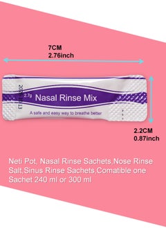 General Need 1 Box of 40Pcs Nasal Rinse Salt Packets Buffered Salt Mix compatible Nasal Wash Systems，Valentine's Day, Mother's Day, Outdoor  - Image 2