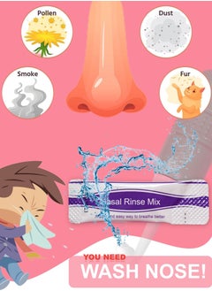 General Need 1 Box of 40Pcs Nasal Rinse Salt Packets Buffered Salt Mix compatible Nasal Wash Systems，Valentine's Day, Mother's Day, Outdoor  - Image 4