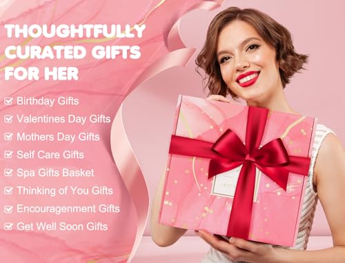Hangerspace Birthday and Get Well Gifts for Women - Relaxing Spa Care Package With Luxury Flannel Blanket, Light-Up Rose Flower - Unique Self Care Gift Basket for Mom, Wife, Friends - Image 3