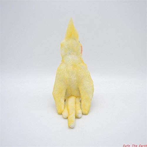 TAMMYFLYFLY Lifelike Cockatiel Parrot Bird Plush Stuffed Animal Toy Yellow Bird Cute Animal Model - Image 3