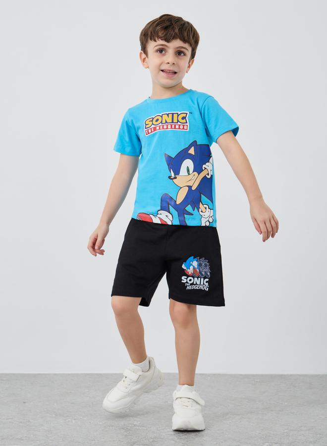 Styli Styli Sonic Graphic Print Shorts with Drawstring  - Image 2