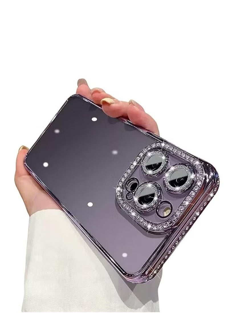 X-level iPhone 15 Pro Case Cover Glitter Luxury Bling Diamond Back Cover For Women Girls Clear Soft TPU With Camera Len Protector Anti-scratch Shockproof Mobile Phone Accessory For iPhone 15 Pro  - Image 1