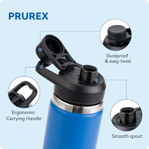 Prurex Wide Mouth Spout Lid for Hydro Flask 12-64 oz & More | Compatible Replacement Chug Lid for 2.28" Inner Diameter Bottles - Durable, BPA-Free & Leak-Proof（1 Pack） - Image 4