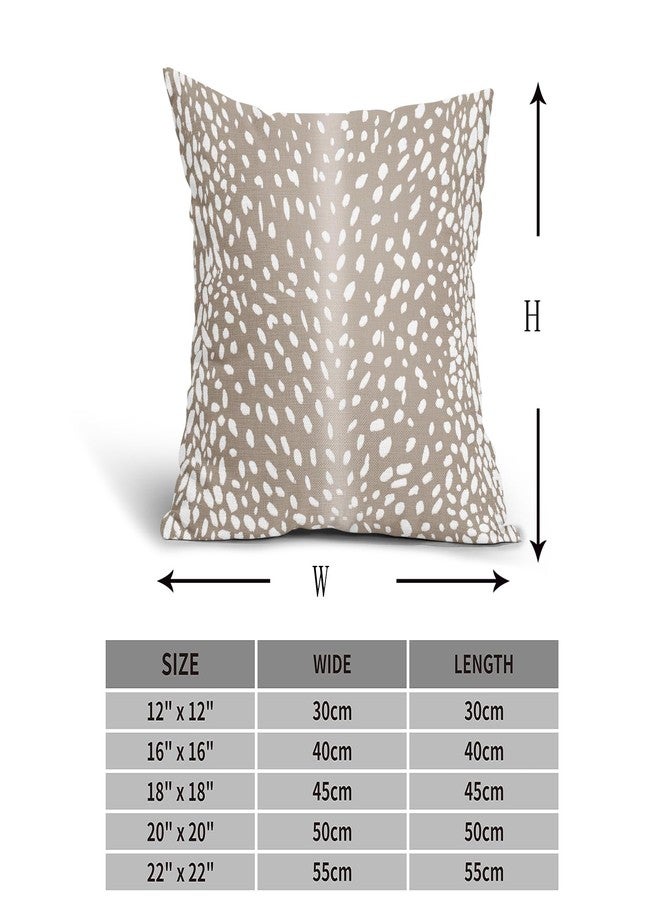 aportt Antelope Pillow Covers 20X20 Inch Beige Deer Animal Print Decorative Square Pillow Cases Modern Neutral Faux Fawn Cotton Linen Throw Pillows Set of 2 Home Decor for Sofa Couch Bedroom Outdoor - Image 4
