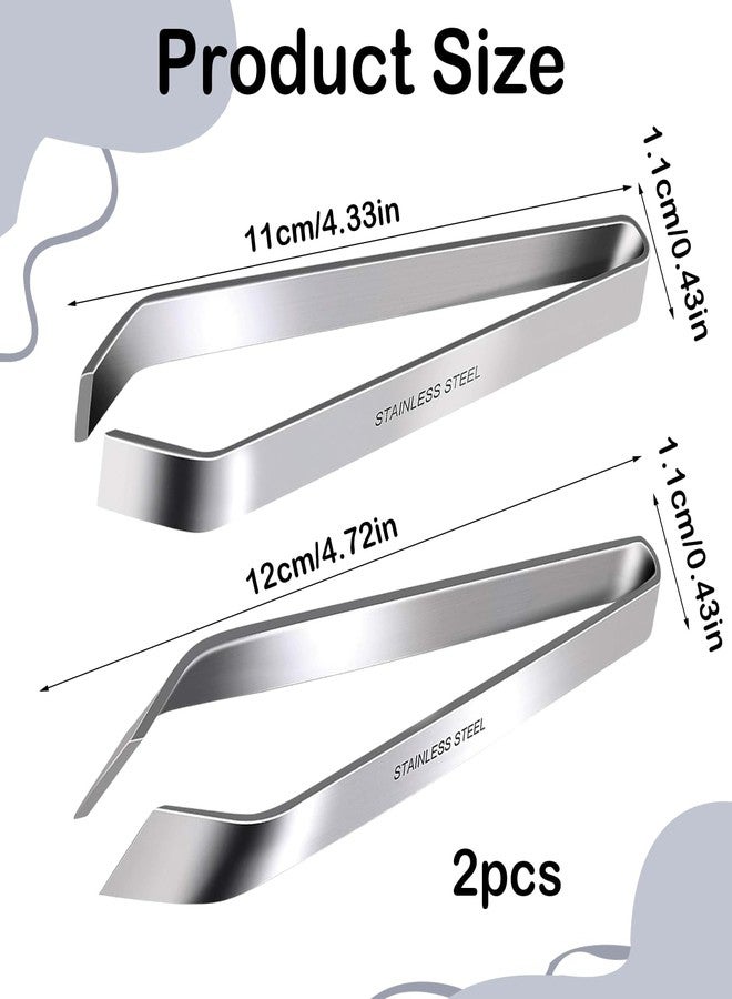 Professional Stainless Steel Fish Bone Tweezers and Slant Pliers Remover Set - 2 PCS for Cooking Salmon Trout - Kitchen Fish Bone Remover - Image 2