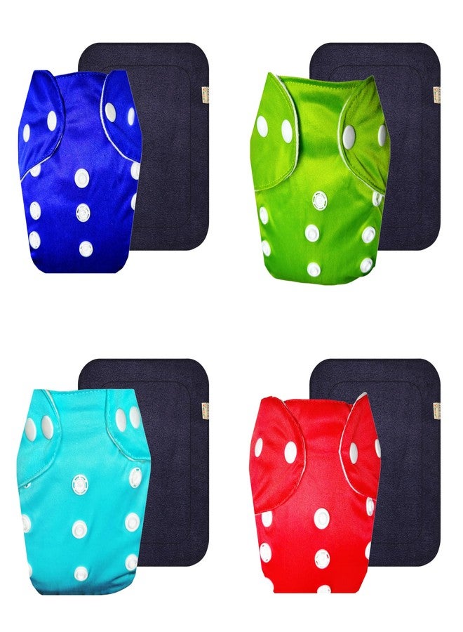 حفاضات قماشية دمبلدو لايت مع حشوة سوداء (عبوة من 4) | ملائمة تمامًا | وسادة ماصة من 6 طبقات | مناسبة للسفر | موثوق بها من قبل الأمهات | من 3 أشهر إلى سنتين | للجنسين - Image 1