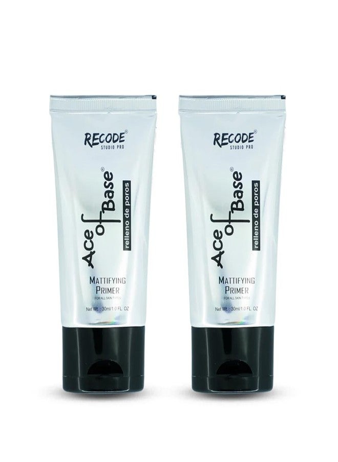 Recode Ace of Base Mattifying Primer for Face Makeup | 2x30ml | Applicable on Oily & Dry Skin | Blurs Fine Lines, Wrinkles & Pores - Image 2