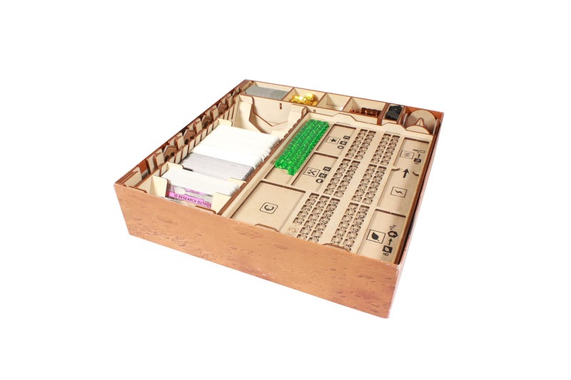 The Broken Token Terraforming Mars Compatible Base Game Organizer - Wood Storage Box with Multiple Trays & Card Shoe - Wooden Game Organizer - Image 2
