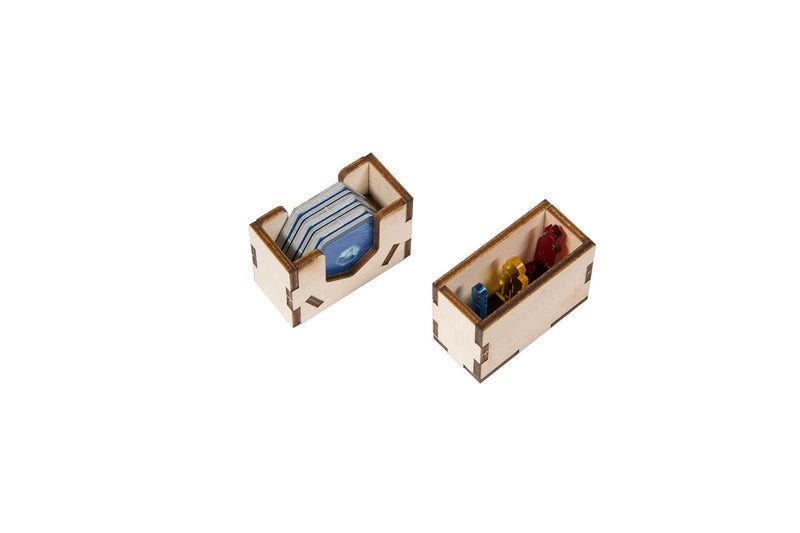 The Broken Token Terraforming Mars Compatible Base Game Organizer - Wood Storage Box with Multiple Trays & Card Shoe - Wooden Game Organizer - Image 5
