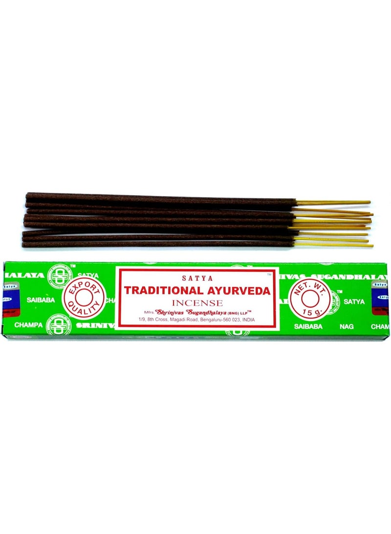 Satya Traditional Ayurveda Incense Sticks, Natural Champa Fragrance, 15g Export Quality, Made in India - Image 1