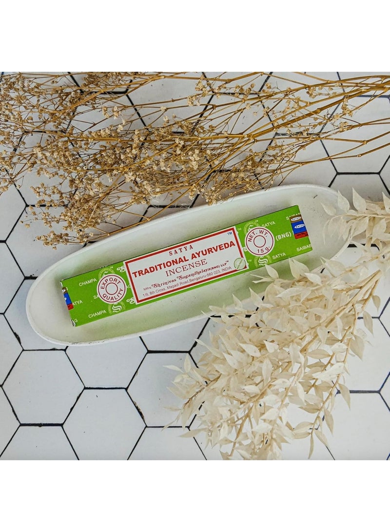 Satya Traditional Ayurveda Incense Sticks, Natural Champa Fragrance, 15g Export Quality, Made in India - Image 2