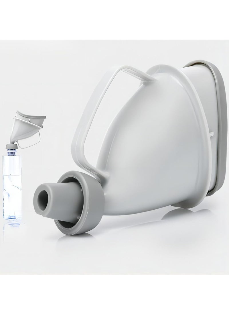 Halamine Unisex Urination Device, Travel Emergency Toilet, Urinal Device with Tube and Handle, Travel Pee Bottle for Men and Women, Urinal Pee Funnel, Women Pee Cup Stand Up for Outdoor, Camping, Patient, Grey  - Image 2