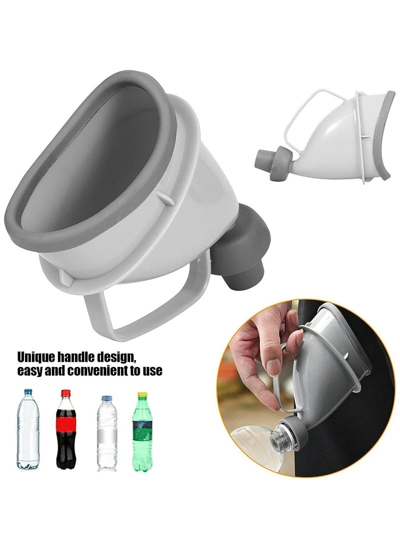 Halamine Unisex Urination Device, Travel Emergency Toilet, Urinal Device with Tube and Handle, Travel Pee Bottle for Men and Women, Urinal Pee Funnel, Women Pee Cup Stand Up for Outdoor, Camping, Patient, Grey  - Image 5